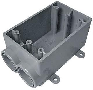 Cantex 2 in. Rectangle PVC 1 gang Outlet Box Gray