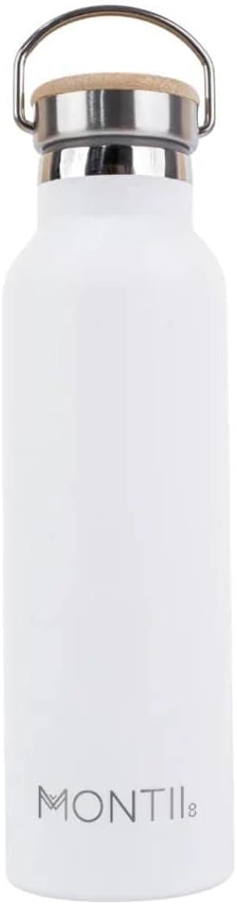 600ml Insulated - Stainless Steel Water Bottle - White