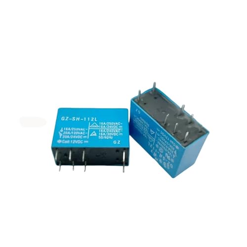 Relais GZ-SH-112L 12V 16A 8 broches GZ-SS-112L pour circuit imprimé x10