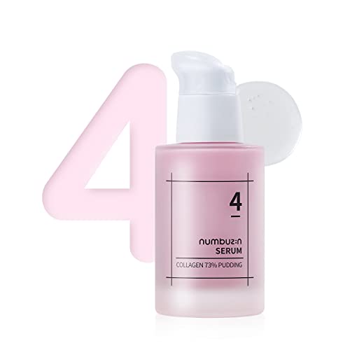 numbuzin No.4 Collagen 73% Pudding Serum | Wrinkle Care, Aging Dull Skin, Brightening, Elastin, Hyaluronic Acid, Niacinamide | Korean Skin Care for Face, 50ml