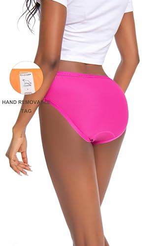 Nutria Womens Bikini Brief Quick Dry Travel Underwear 5-Pack Mesh Hiking Panties Activewear Stay Fresh D014