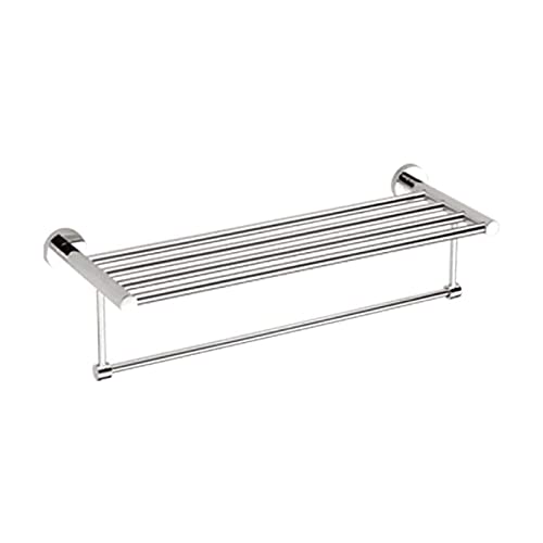 Porte-serviettes mural double en acier inoxydable pour rangement salle de bain