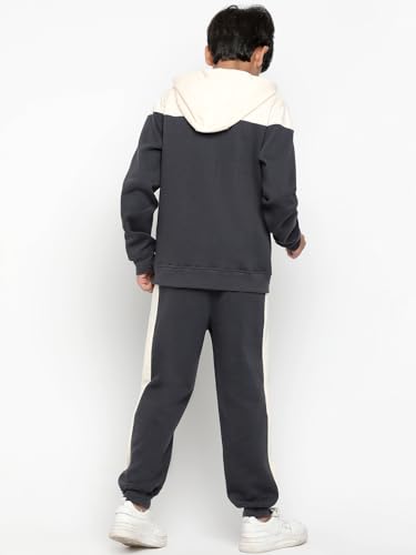 Image of Li'l Tomatoes Boys Fleece Winter Tracksuit Set | Full Sleeve Sweatshirt & Track Pant | Soft & Warm | 7-16 Years
