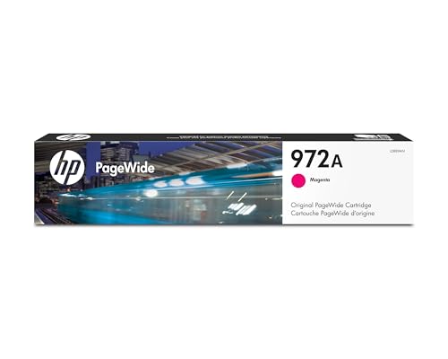 HP 972A PageWide Magenta Ink Cartridge for HP Printers | Works with Printer Series: PageWide Pro 452, 477, 552dw, 577 | L0R89AN