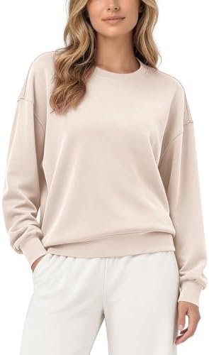 ODODOS Modal Soft Oversized Sweatshirts for Women Crew Neck Long ...