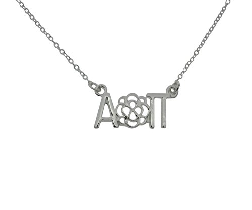 Alpha Omicron Pi Flower Greek Sorority Lavalier Necklace Pendant Sorority Floating Necklace