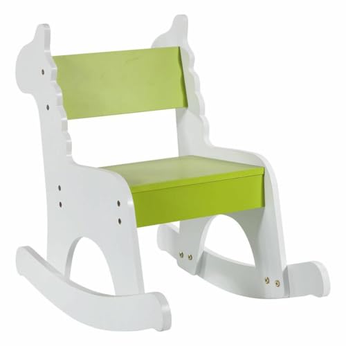 Creaciones Meng Kit Mecedora Infantil Madera Lac. Blan. Verde