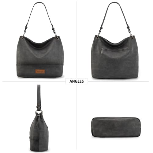 Image of Wrangler Hobo Bags for Women Vegan Leather Top Handle Shoulder Purses and Handbags