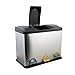Organize It All 3 Compartment Step-On 45 Liter Recycling Trash Can, Stainless Steel, silver, black