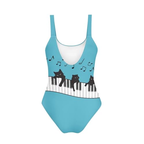 Image of One Piece Bathing Suit for Girl Kids Cute Beach Sport Swimwear U Back Scoop Neck Summer Swimming Pool Beachwear