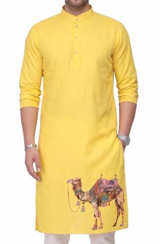 Image of Men's Digital Printed Kurta for Festival