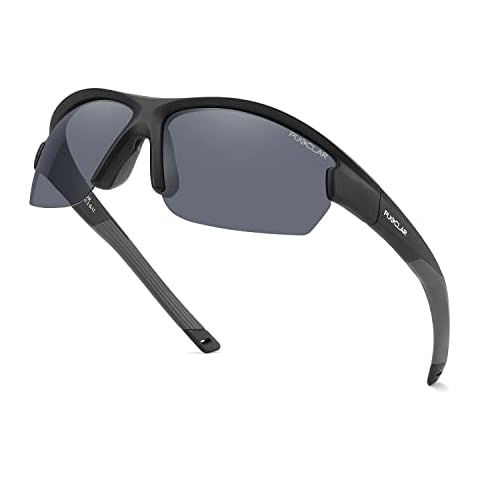 PUKCLAR Polarised Sports Sunglasses for Men Women Cycling Glasses UV400 Protection Sun Glasses For Running Driving Fishing Travel Cover