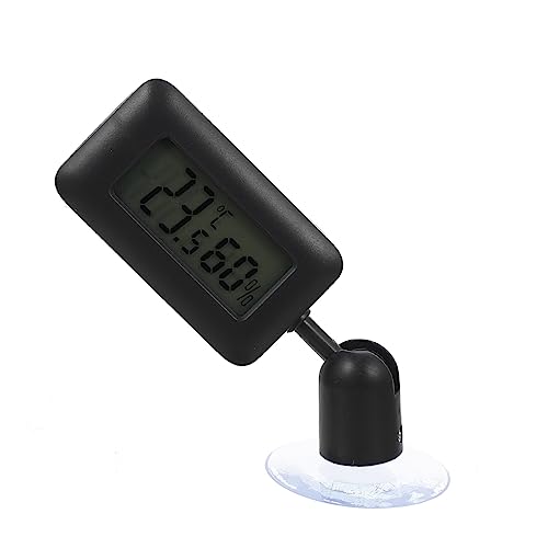 Reptile Thermometer and Hygrometer 360° Rotating Night Glow Suction Cup Digital Temperature and Humidity Gauge for Bearded Dragon and Other Reptile Tanks
