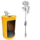 55 Gallon Bung Mount Drum Mixer|Pneumatic Bracket Agitator—Quick Drum-to-Drum Changeover,Fits Closed Head 55 Gallon Drums