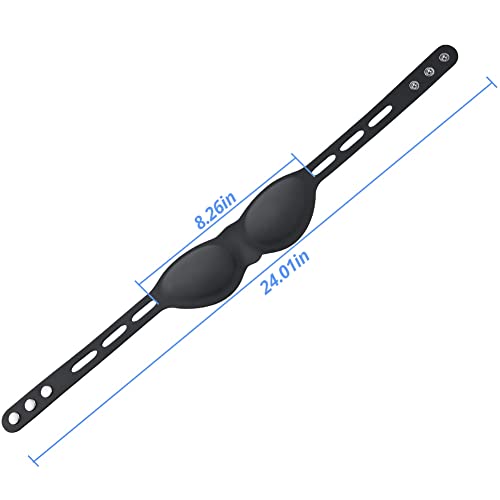 Image of SM Erotic Silicone Eye Mask Blackout Adult Erotic Products Super Soft Silicone Role Play Suitable for Male Female Couples BDSM Adult Black Eye Mask Suitable for Male Female Couples