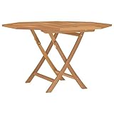 Canditree Table de Jardin Pliante en Bois de Teck, Table à Manger Octogonal Pliable D'extérieur avec Trou de Parasol