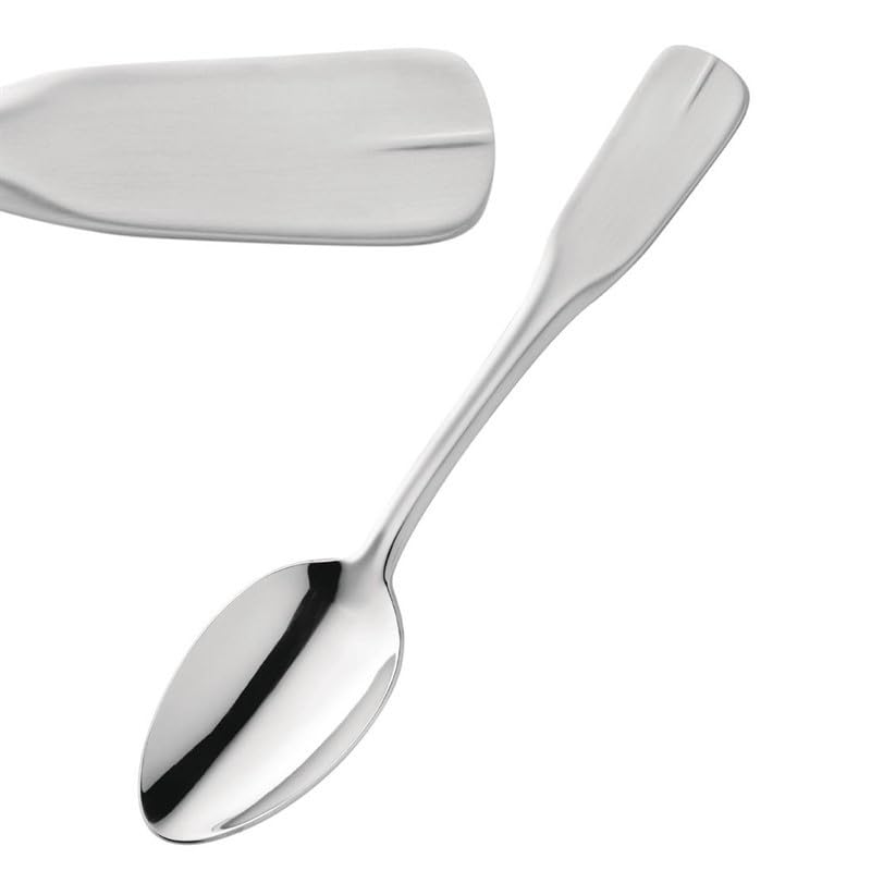Set of 12 Old Paris Stainless Steel Table Spoons Amefa