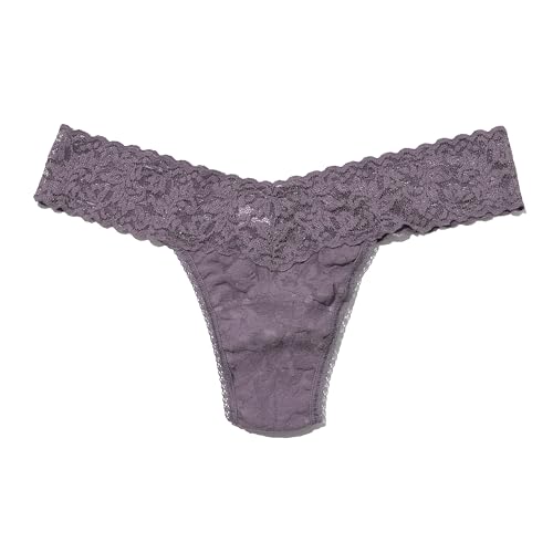 Image of hanky panky - Signature Lace Low Rise Thongs for Women (3 pack) | One Size fits 4-14 | Taupe /Moodstone /Desert Pink | Soft Nylon Stretchy Lace, Underwear Panties