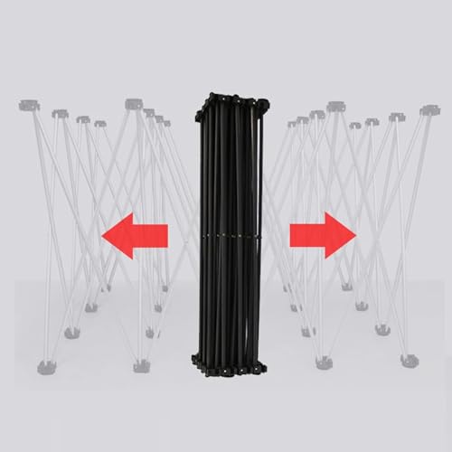 ZOUXIKOU Portable Pop Up Display Stand, Tension Backdrop Booth Frame, Fabric Trade Show Exhibit Display Booth with Zips