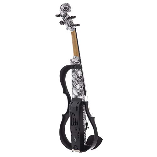 Kinglos 4/4 Colored Solid Wood Advanced 3-Band-Eq Electric/Silent Violin Kit With Ebony Fittings Full Size (Sddh1312) #TOP3