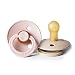 BIBS BPA-Free Natural Rubber Baby Pacifier | Made in Denmark (Blush/Vanilla, 0-6 Months) 2-Pack