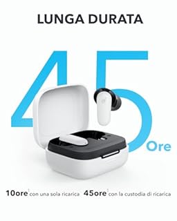 Soundcore P30i Cuffie Bluetooth di Anker, Auricolari Wireless con Cancellazione del Rumore Forte e Intelligente, Bassi Potenti, 45 Ore, Custodia e Supporto per Smartphone 2 in 1, IP54, Bluetooth 5.4