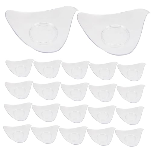 TOVINANNA 24pcs Plastic Dessert Plates Appetizer and Ice Cream Serving Plates for Parties Events and Restaurants for Pudding and Snack Presentation