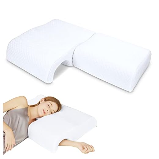HOMCA Memory Foam Pillow for Couples, Adjustable Cube Cuddle Pillow Anti Pressure Arm Pillow for Back Sleepeer and Side Sleepers
