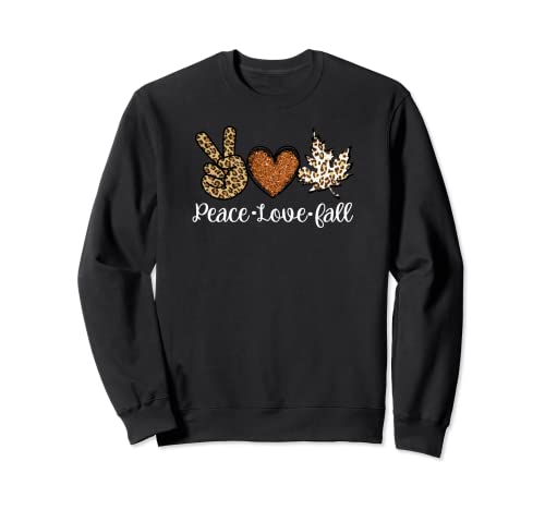 Peace Love Fall Camiseta Otoño Ropa Moda Para Mujer Sudadera
