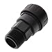 John Guest PSEI012024E Male Connector, 1/2" CTS x 1/2" NPT, Black, Pack of 10