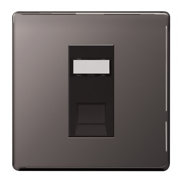 BG Nexus Black Nickel Screwless RJ45 Socket FBNRJ451