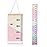 MinoMia Kids Growth Chart, Wood Frame Fabric Canvas Height Measurement Ruler from Baby to Adult for Child\'s Room Decoration 7.9 x 79in (7.9 x 79in, Colorful)