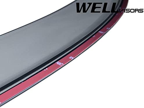 WellVisors Window Visors Wind Deflectors Compatible with Toyota 2006-2012 RAV4 with Black Trim Rain Guards 3-847TY013