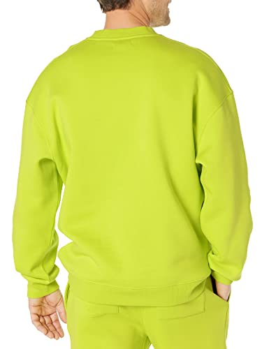 Amazon Essentials Men's Oversized-Fit Crewneck Sweatshirt (Available In Big & Tall), Lime Green, X-Large #TOP1
