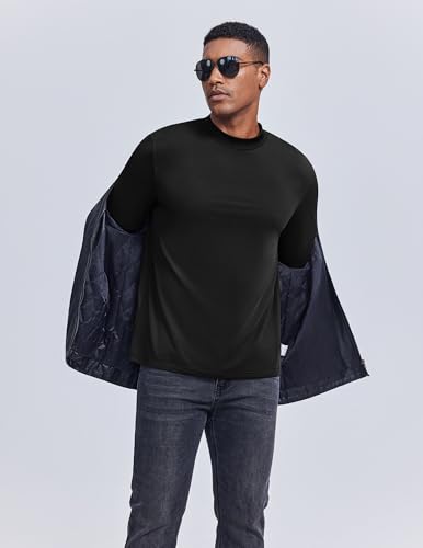PINSPARK Camiseta Deportiva para Hombre, de Forro Polar, de Manga Larga, Funcional, de Secado rápido, para Correr al Aire Libre, de Entrenamiento físico, Ropa Interior de esquí, térmica. - imagen 2