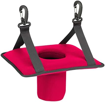 SHTCSZBA Neoprene Hanging Drink Holder for Rope Hammocks Hammock Chairs Lounge Chairs Outdoor Rope Hammock Accessory Foam Cup Holder Floating Drink Holder Floating Coaster Pool Drink Holder(Red)