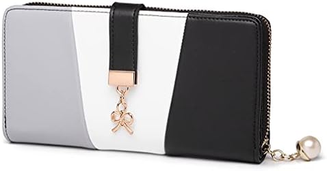 Miss Lulu Women Purse Tri Colour Long Wallet Clutch for Ladies with Roomy Capacity