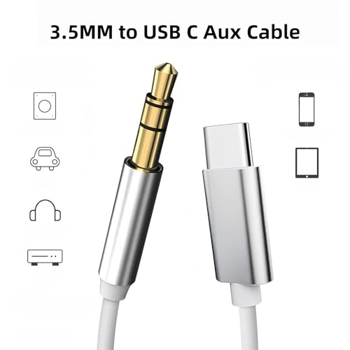 Clvrpy 3ft USB C to 3.5mm Audio Aux Jack Cable Compatible with iPhone 17 16 15 Series, Galaxy S25 S24 S23 Ultra (Black) by Clvrpy - Image 5