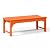 WestinTrends Malibu Outdoor Bench, All Weather Resistant Poly Lumber Backless Patio Garden Bench, Adirondack Curved Bench Seat for Comfort, Orange