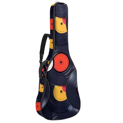 Housse de guitare électrique à motif vinyle pour vos déplacements