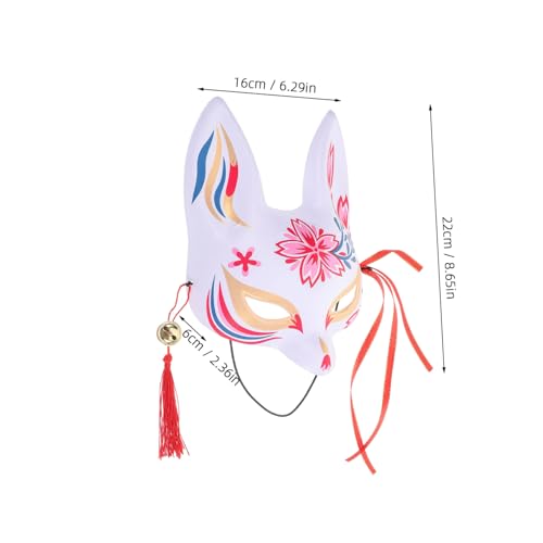 Masque de renard demi-visage pour éviter la chaleur en cosplay festif