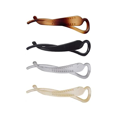 4 Pieces Plastic Matte Minimalist Twist Banana Clip French Barrettes Ponytail Holder Hairpins Fashion Hair Accessories for Women
