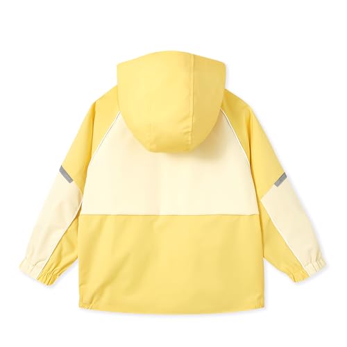 Image of Miipat Toddler Girls Rain Jacket Lightweight Waterproof Hooded Jackets Little Kids Windbreaker Outerwear Raincoats