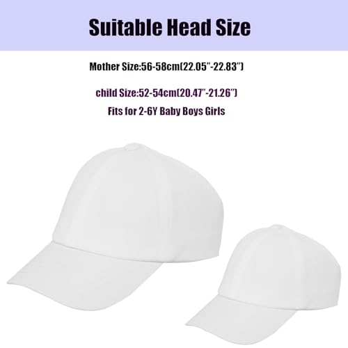 2pcs Parent-Child Baseball Cap Cotton Sun Hat Visor for Mom Boys Girls Women Baseball Cap Adjustable Toddler Baseball Hat4