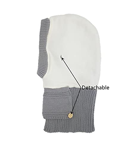 Image of Baby Girls Boys Winter Hat Scarf Kids Earflap Hood Scarves