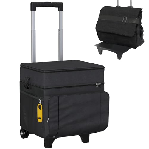 Cooler with Wheels and Handle, Portable Rolling Cooler, 50 Cans/29L