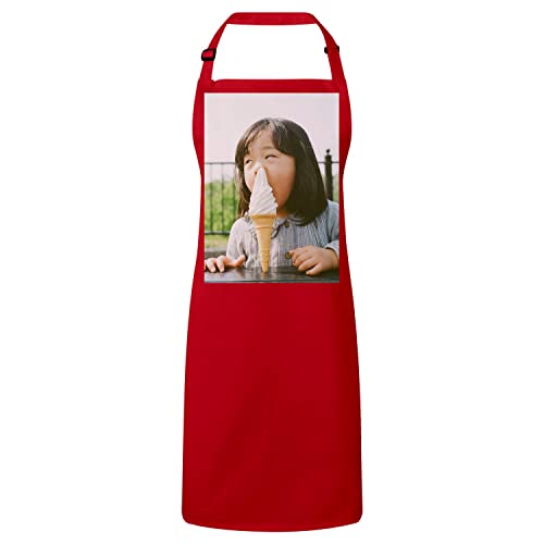 Tablier cuisine petite fille asiatique photo glace drôle protection chef cuisinier