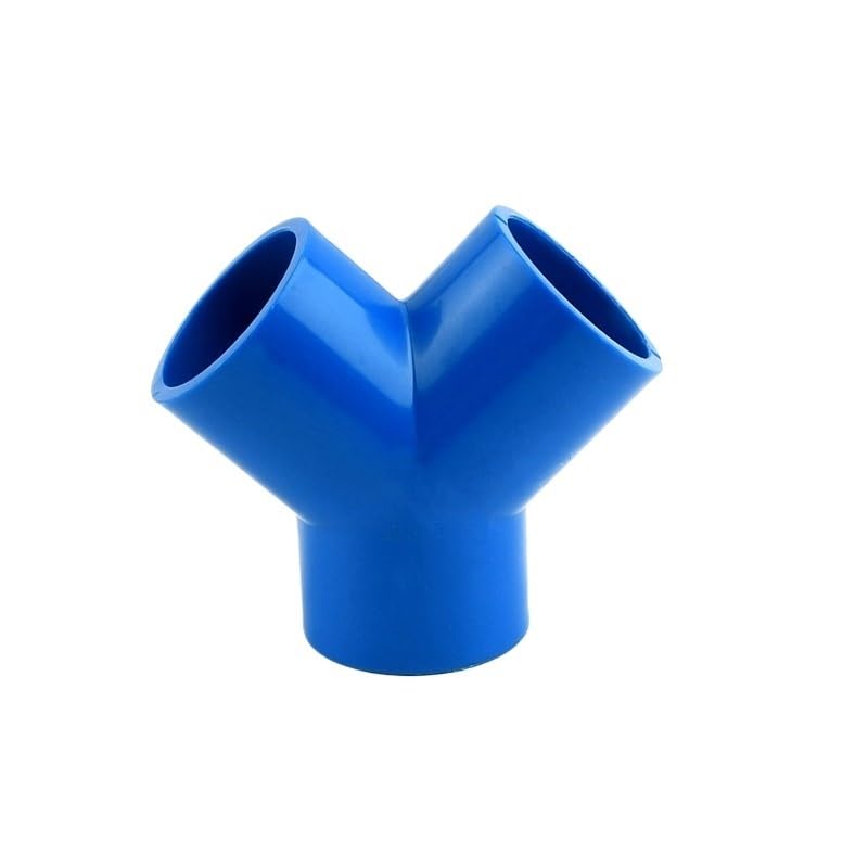 2/5 STÜCKE 20/25/32/40/50/63mm PVC Y-typ T-stück stecker Gartenbewässerung Aquarium Bewässerung Armaturen Joint Pipe Fitting(Blue Color (5PCS),I.D 32mm)