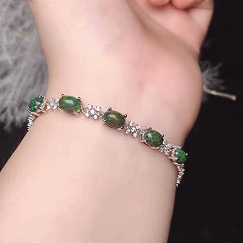 Bracelet en opale noire naturelle cadeau d'anniversaire idéal pour femme