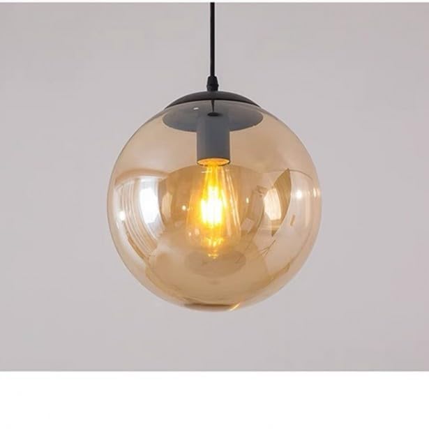 Image of Mahganya Decoration Modern Ceiling Lamp for Living Room, Office,Bedroom Lamp with All Fixtures and Fitting White Design Hanging Antique Fitting (Luister Black Cap)